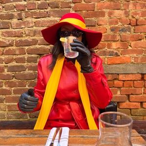 Carmen San Diego Costume BooHoo Red Trench